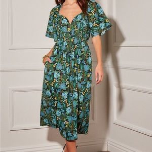 SOLD RG Kane Blue Floral Cotton Christy Dress